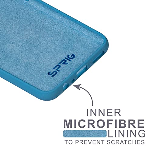 SPRIG Compatible with VIVO Y73 Phone Liquid Silicone Cover Premium Back Cover Drop Tested Shock Proof Mobile Case for Men, Women, Boys and Girls with Camera Protection (Denim Blue) - Image 5