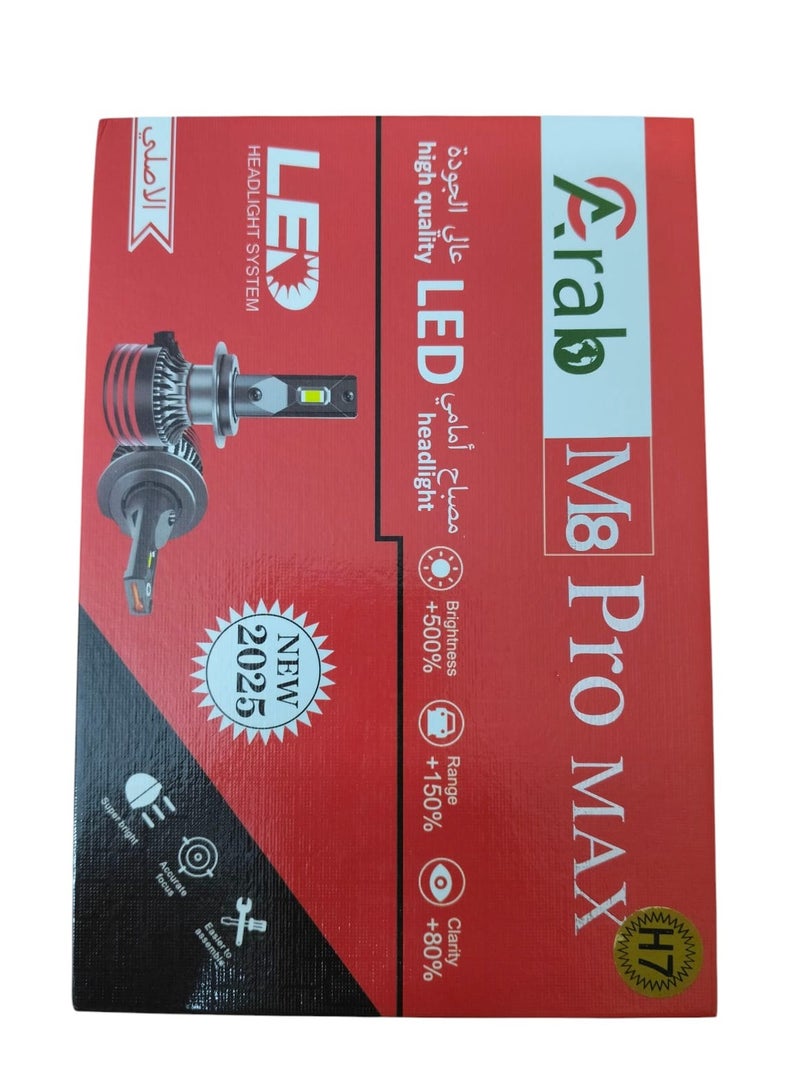 مصباح أمامي للسيارة M8 Pro Max 120 واط 6000 كلفن 12 فولت 24 فولت للشاحنات والسيارات CSP Canbus LED - Image 3