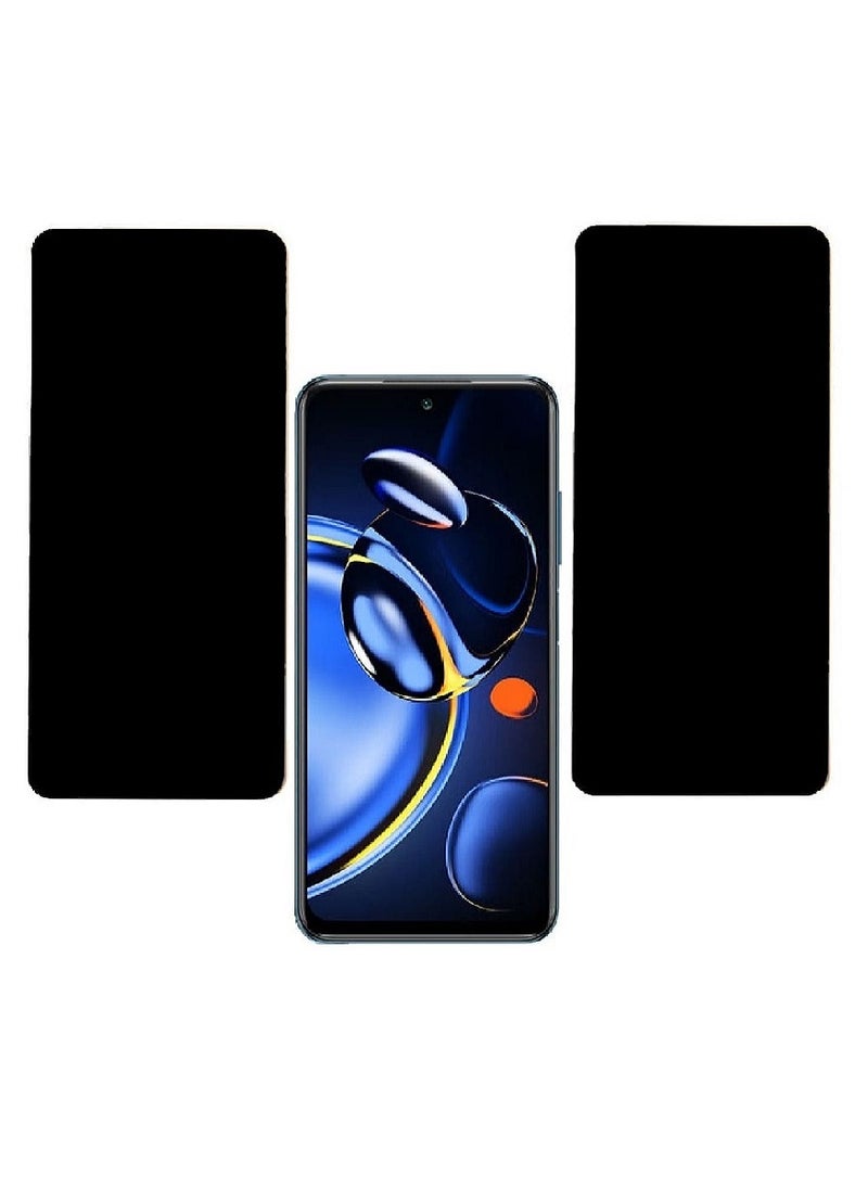 we3 2 Piece Tempered Glass Screen Protector Anti-Spy Privacy Designed For Xiaomi Redmi Note 11SE Full Screen Coverage And Bubble Free - Image 1