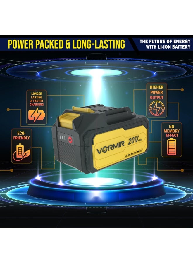 VORMIR Smart Power Series 18.5V 4.0Ah Li-ion Battery | High-Capacity Rechargeable Battery Pack | Compatible with All SPS Series Tools - Image 2