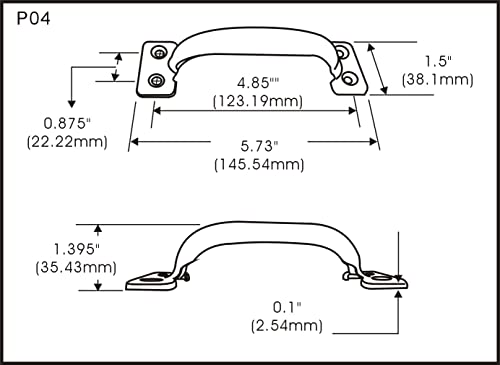 QCAA Door Pull Steel Black Coated 534 8 Pack Made in Taiwan - Image 3