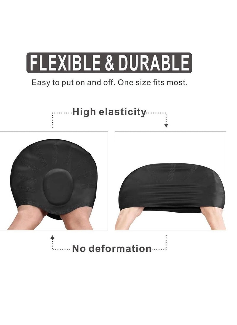 Generic - Silicone Long Hair Swim Caps Durable Swimming for Women Men Adults Kids (2 Pack) - Image 1