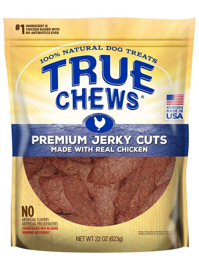 ترو تشو قطع لحم بقري مجفف فاخرة من True Chews مصنوعة من دجاج حقيقي عبوة فاخرة 22 أونصة - Image 1