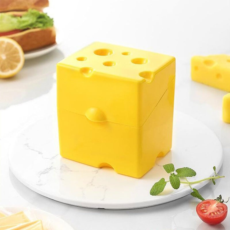 2pcs Cheese Slice Holder and Refrigerator Cheese Storage Box with Lid Airtight Fridge Container for Kitchen Food Preservation - Image 5