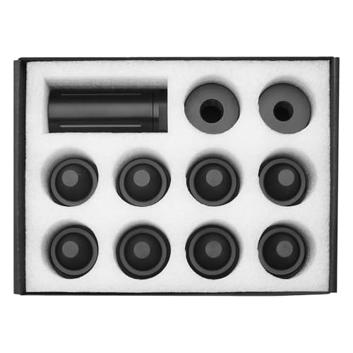Zelven (Pack of 12) 1.375''X24 Aluminum Alloy Black Cone Shaped Parts Sealed End Cap Compatible with Kenworth Peterbilt Volvo Freightliner Mack International Trucks - Image 3