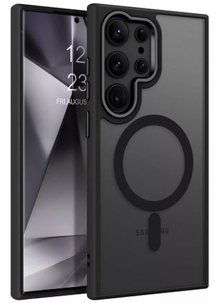 Case Crystal Clear for Samsung Galaxy S24 Ultra Magnetic Clear Cover, Compatible with Wireless Charger and Magsafe Card Wallet, Simplistic Transparent Shockproof and Drop-Proof Case - Black - pzsku/ZDEE5D0D96E9D5419206FZ/45/1751181184/fbd55bd5-3107-409a-8643-b3d488cece84