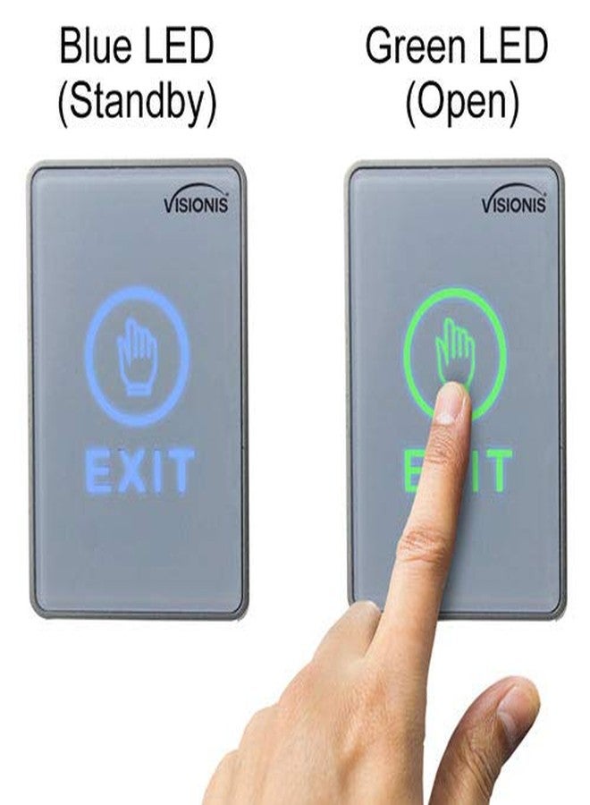 Visionis VIS-7026 Indoor Touch Sensitive Type Push to Exit Button for Door Access Control Release with LED NC COM and NO Outputs - Image 4