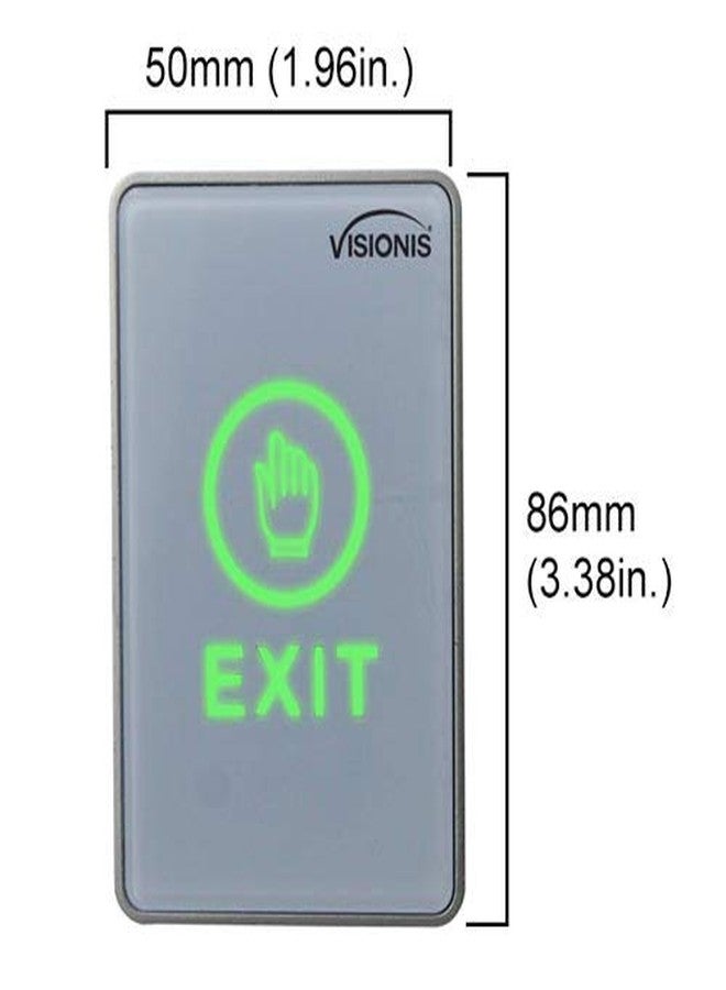 Visionis VIS-7026 Indoor Touch Sensitive Type Push to Exit Button for Door Access Control Release with LED NC COM and NO Outputs - Image 2
