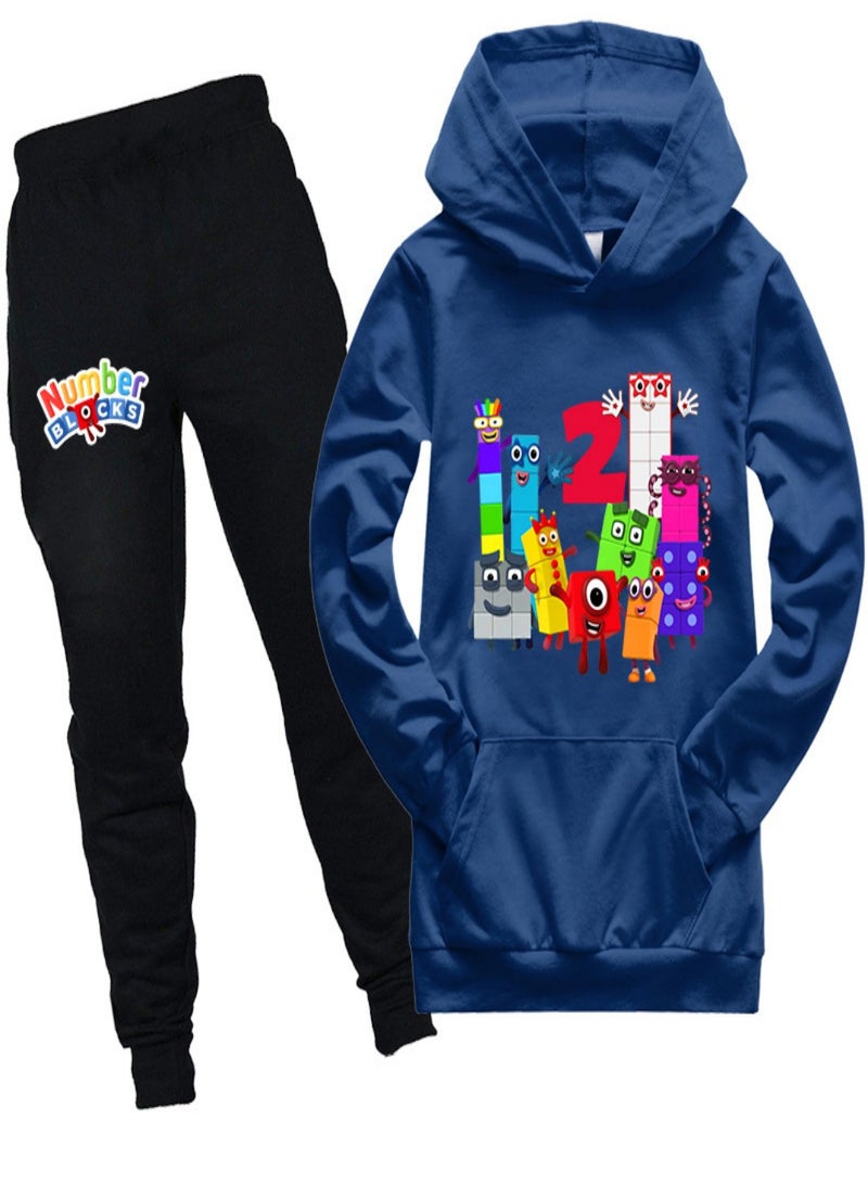 NumberBlocks Unisex long Sleeve Stylish Top hoodie cotton sweatshirts for Boys Girls Kid Children - Image 1
