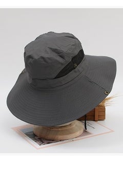 Generic Men Women Sun Hat Cowboy Hat with Straw Wide Brim Bucket Breathable Boonie Hats for Fishing, Hiking, Garden, Beach  - Image 4