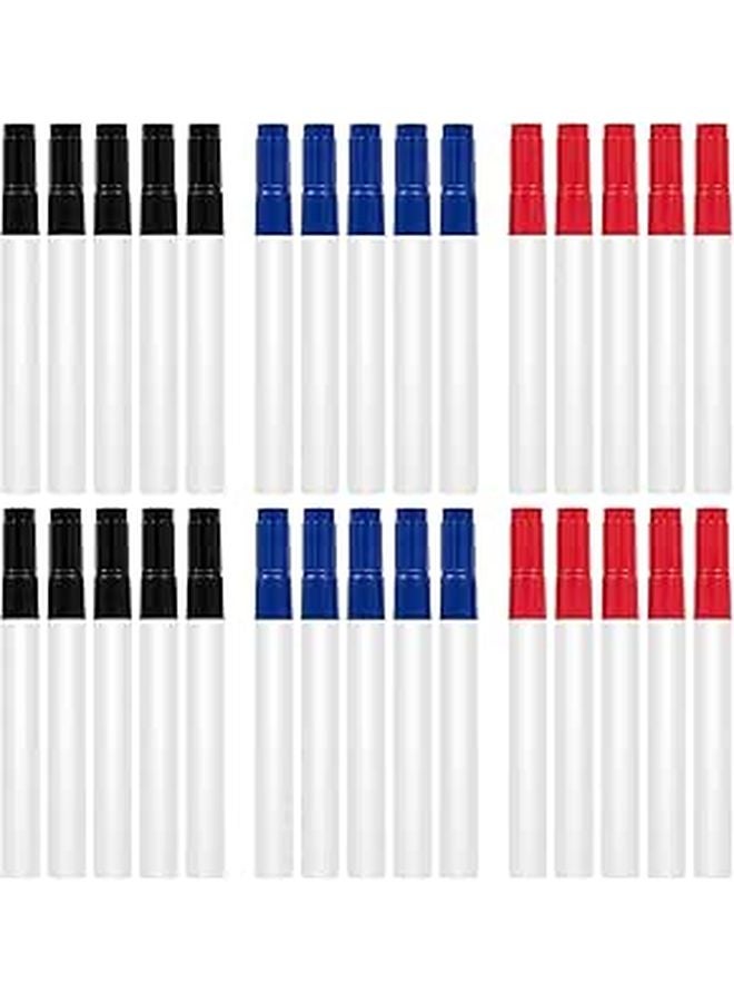30 Pcs Whiteboard Markers Black Blue Red Quick Drying Low Odor For Whiteboard Glass Plastic Metal - Image 1