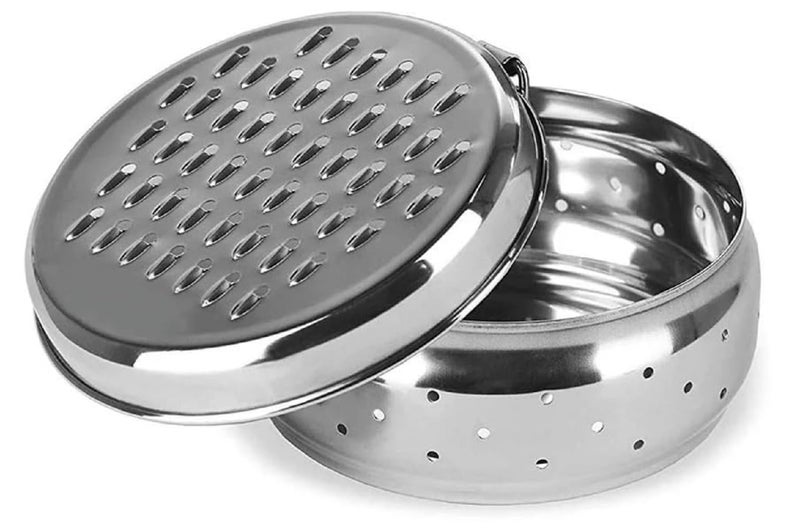 Dynore Stainless Steel Spill Free Vegetable scraper with Cheese, Carrots, Potato, Cucumber Grater With Container Box Storage/Khamni Dabba Small - Image 4