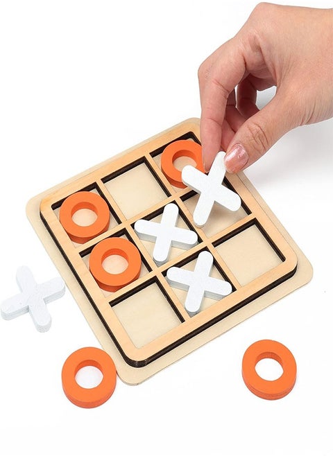 Wooden Board Zigzag Game Table Toys Classical Family Children Puzzle Games Puzzle Toys Tic Tac Toe