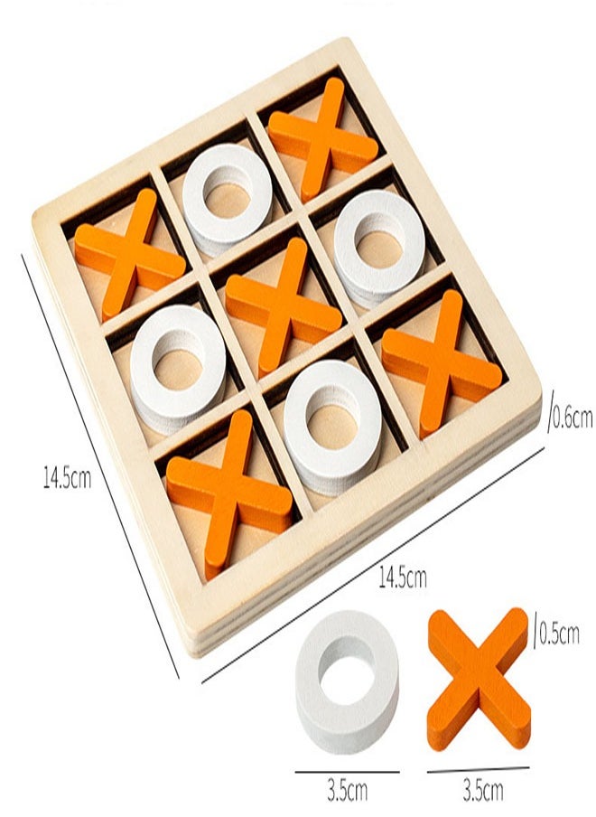 Arabest - Wooden Board Zigzag Game Table Toys Classical Family Children Puzzle Games Puzzle Toys Tic Tac Toe - Image 1