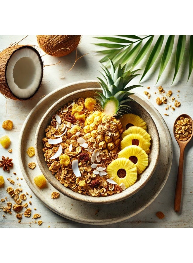 Greenuts Tropical Granola – Pineapple & Coconut – 300g - Image 2