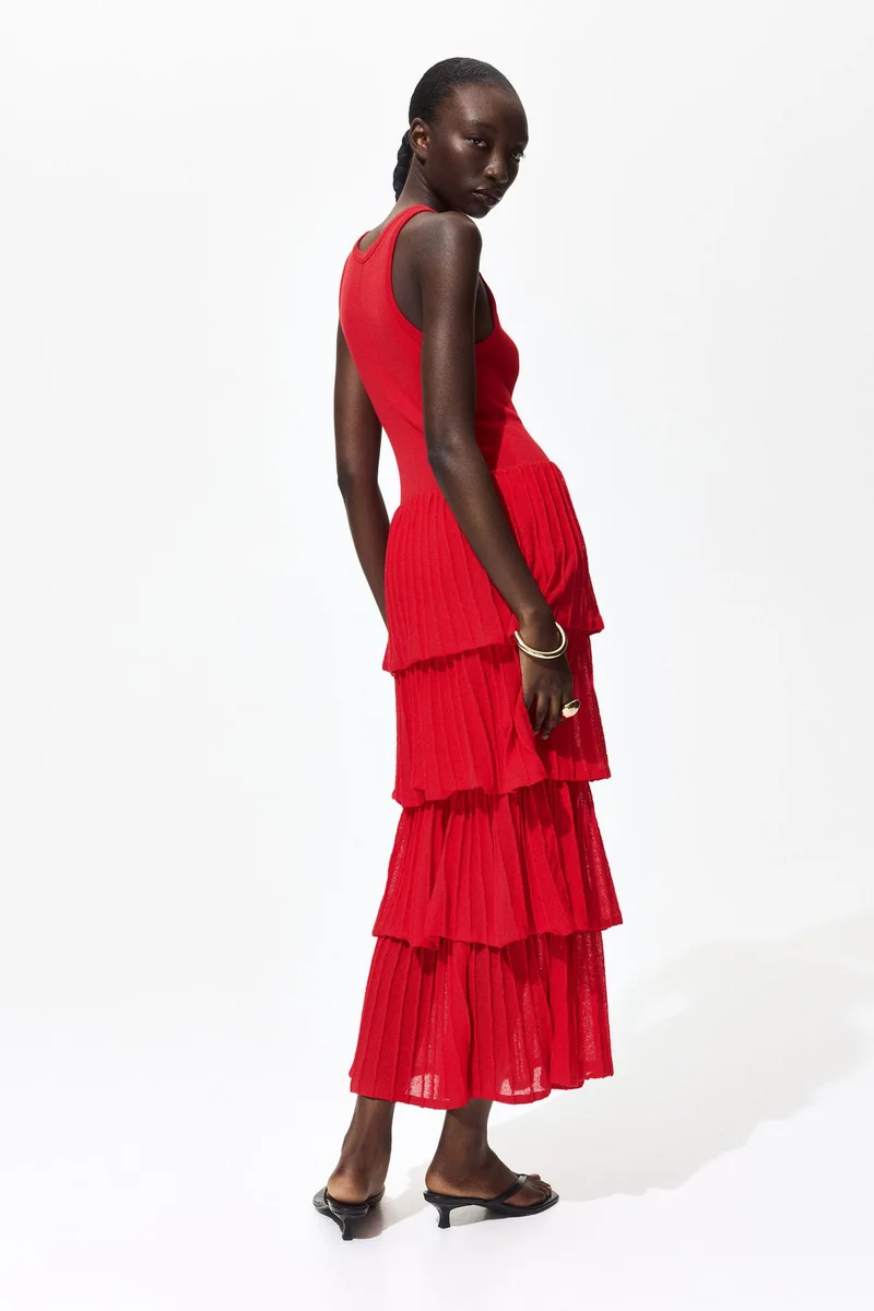 H&M Tiered fine-knit dress for Women