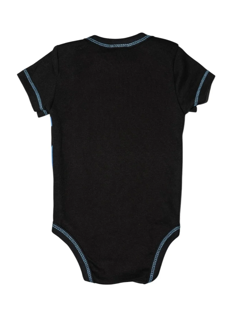 Bambimici Bambimici Black Printed Onesie Short Sleeve