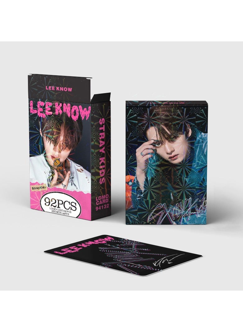 EHOME 92Pcs Stray Kids Member Leeknow Personal Lomo Card And Sticker - Image 3
