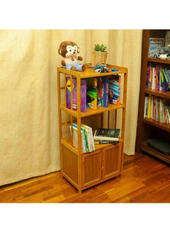 HOME TASTE TOMSUN Bamboo Cabinet Kitchen Storage Rack Bookcase Bookshelf Display Organizer for Home Office  - Image 5