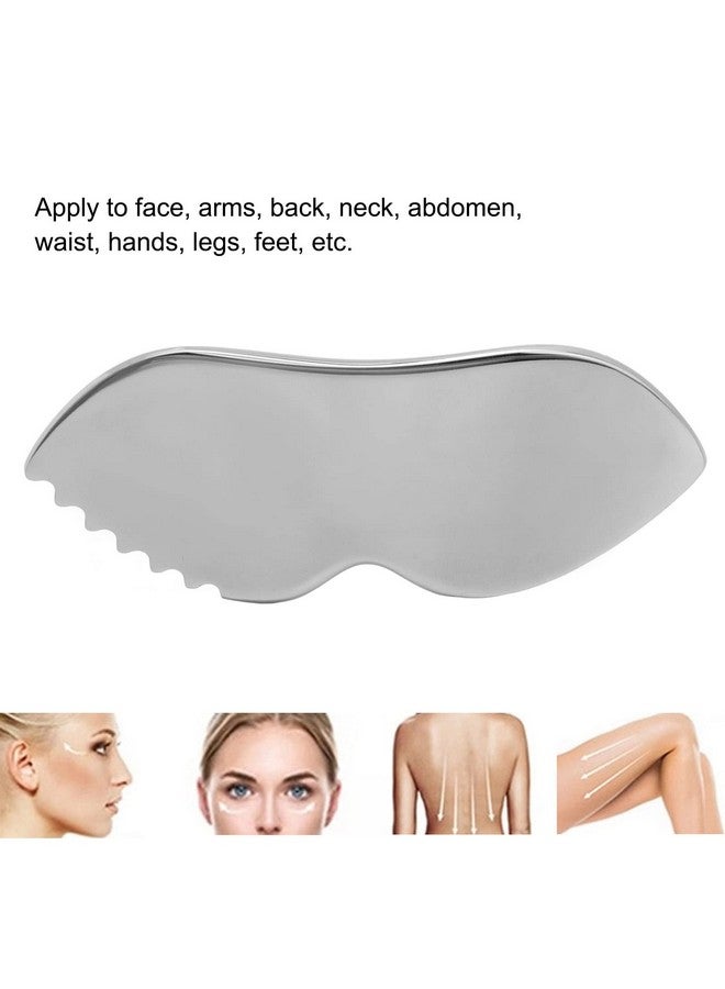 yuyte Stainless Steel Gua Sha For Facial Skin Care Scraping Massage Tool With Comb Teeth Facial Massage Used For Face Neck And Around Lips With Travel Pouch - Image 5