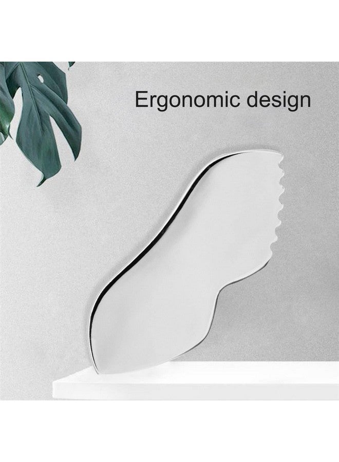 yuyte Stainless Steel Gua Sha For Facial Skin Care Scraping Massage Tool With Comb Teeth Facial Massage Used For Face Neck And Around Lips With Travel Pouch - Image 3