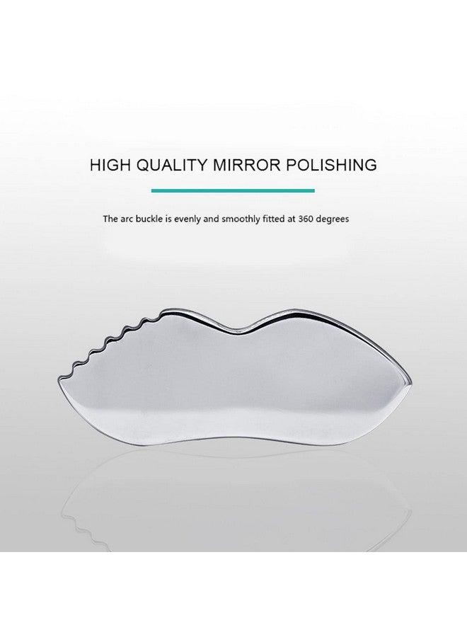 yuyte Stainless Steel Gua Sha For Facial Skin Care Scraping Massage Tool With Comb Teeth Facial Massage Used For Face Neck And Around Lips With Travel Pouch - Image 2