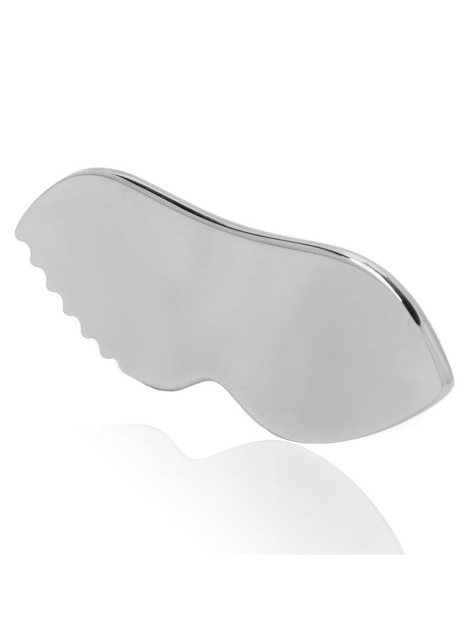yuyte Stainless Steel Gua Sha For Facial Skin Care Scraping Massage Tool With Comb Teeth Facial Massage Used For Face Neck And Around Lips With Travel Pouch - Image 1