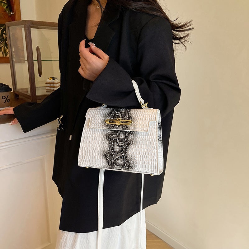 Women'S Bag Snake Pattern Personalized Fashion Commuter Texture Single Shoulder Crossbody Handbag For Women - Image 3