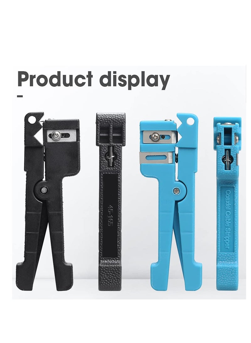 Fiber Optic Jacket Stripper, 3 Models Fiber Optic Cutter Tool 45-162 & 45-163 & 45-165 Coax Cable Stripper Fiber Optical Buffer Tube Jacket Coaxial Cable Crimper Universal Wire Stripper