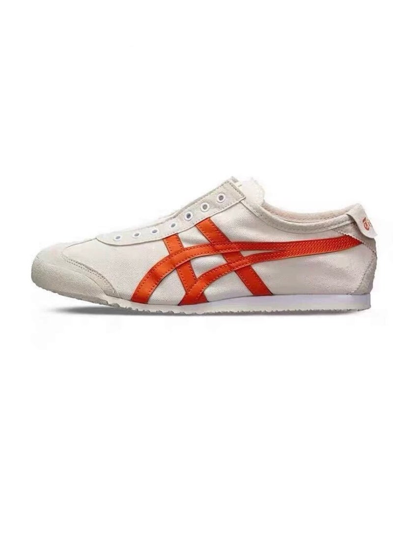Onitsuka Tiger MEXICO 66 Slip-On Canvas Casual Shoes White/Orange  - Image 1