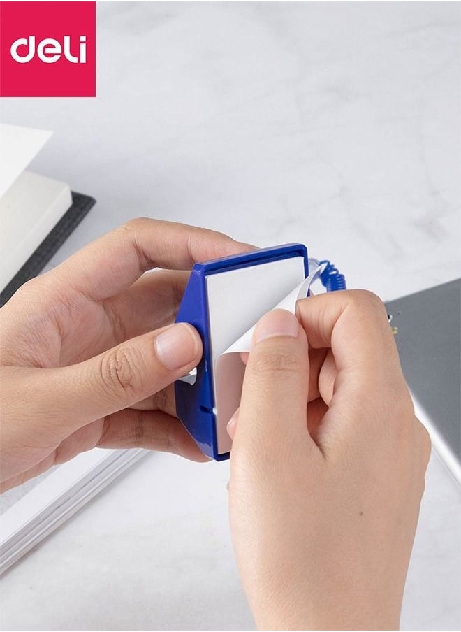 Deli - Desk Stand Spring Bullet Tip Pen, Portable Secure Pen with Adhesive Chain Desktop,  Easy to Attach Secure Writing Tool - Image 1