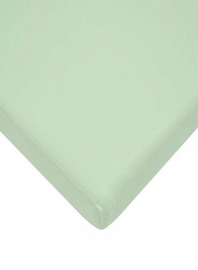 TL Care Supreme 100% Natural Cotton Jersey Knit Fitted 18" x 36" Cradle/Bassinet Sheet, Celery, Soft Breathable, for Boys and Girls - Image 1