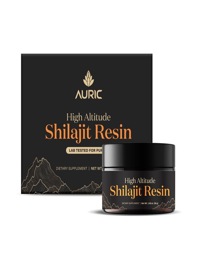 Auric Lab Certified High Altitude Shilajit/Shilajeet Resin 30g | 75% Fulvic Acid + Humic Acid |80+ Trace Minerals, Real Brass Spoon and Shilajit Rock with Every Order - Image 1