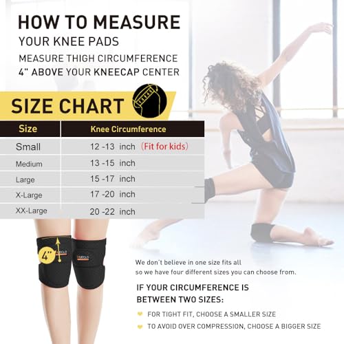 HUEGLO Dance Knee Pads For Kids,Soft Breathable Youth Knees Protective,Knee Support For For Girls,Dancing,Volleyball,Running Hiking 1Pair,Small - Image 2