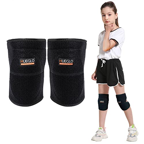 HUEGLO Dance Knee Pads For Kids,Soft Breathable Youth Knees Protective,Knee Support For For Girls,Dancing,Volleyball,Running Hiking 1Pair,Small - Image 1
