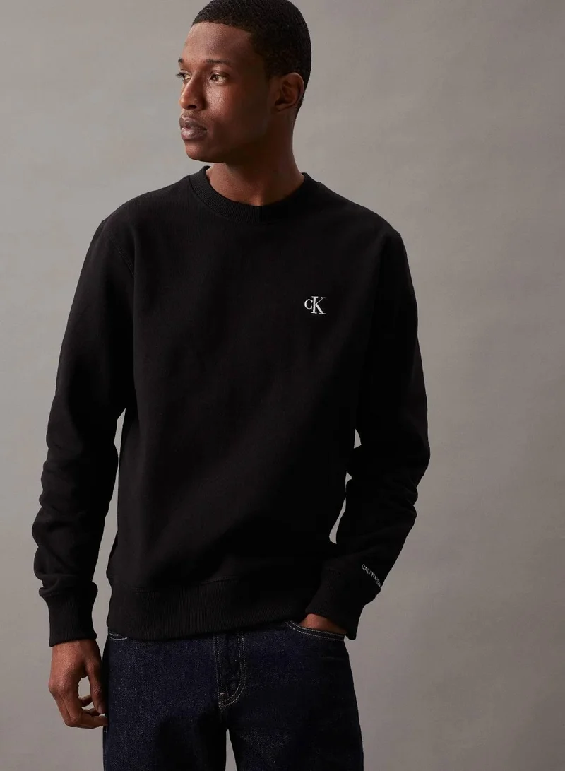Calvin Klein Jeans Cotton Blend Fleece Sweatshirt