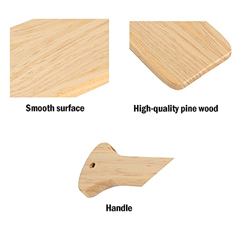 QDXATIVP 15Inches Unfinished Greek Solid Wood Paddle,Pine Wooden Paddle for Kids Painting - Image 4