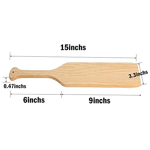 QDXATIVP 15Inches Unfinished Greek Solid Wood Paddle,Pine Wooden Paddle for Kids Painting - Image 2