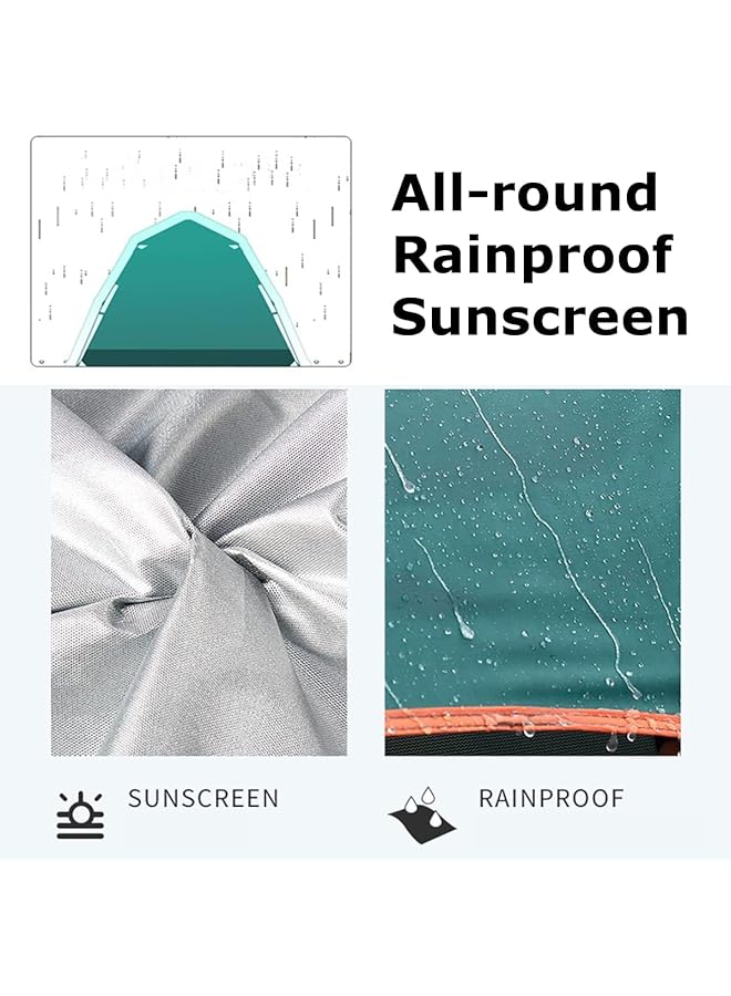 X spring Spring 5 8 Person Family Camping Tent Instant Easy Set Up Waterproof Windproof Pop Up Removable Dome With Carry Bag for Hiking and Mountaineering (Green) - Image 4