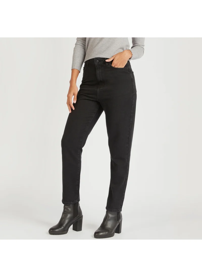 لي كوبر Lee Cooper Jeans with Pockets and Button Closure