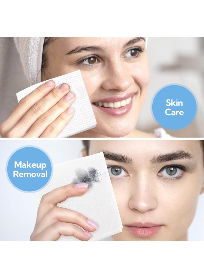 Eworld Thickened Disposable Face Towels – Ultra Soft Biodegradable Facial Cleansing Tissues for Sensitive Skin – Eco Friendly Vegan & Cruelty Free Cotton Wipes – Gentle Makeup Remover & Skincare Towels – Reusable Alternative Hygienic Travel Beauty Cleaning Towel (50 Count) - Image 3
