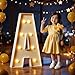imprsv Marquee Letters 3 Feet Tall Large Light Up Letters A Marry Me Engagement Party Decor Yellow Light Birthday Decorations Balloon Arch Kit Foam Sign A - Image 3