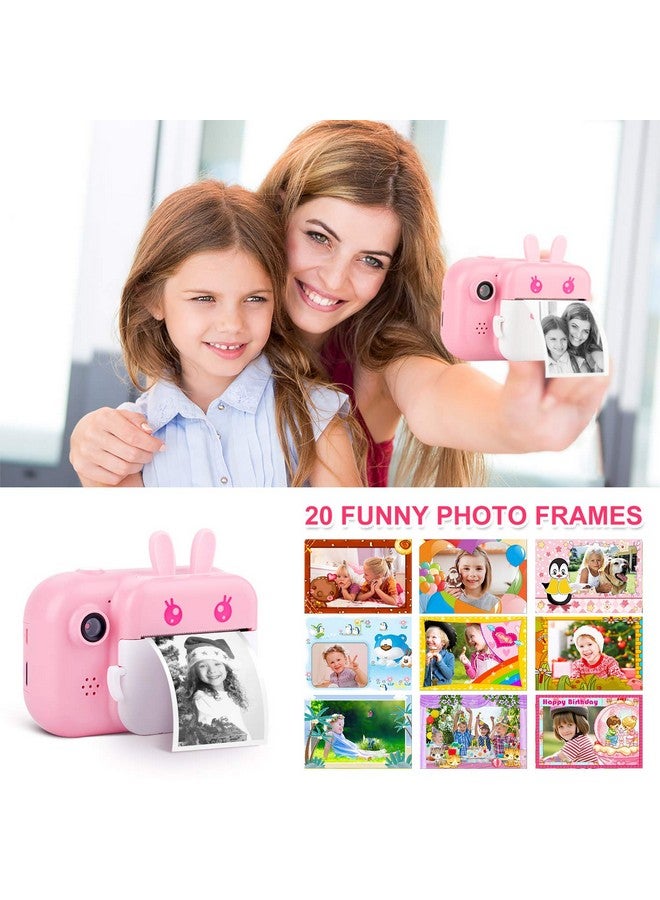 MINIBEAR Kids Camera Instant Print Camera for Kids Digital Camera Toddler Toys Christmas Birthday Gifts for 3 4 5 6 7 8 9 10 Year Old Boys Girls, Pink - Image 3