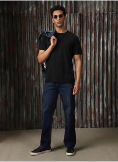 HIGH STAR High Rise Regular Fit Faded Jeans by Styli  - Image 1