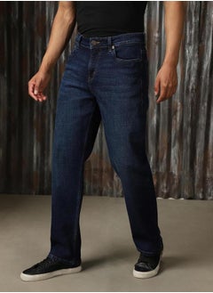 HIGH STAR High Rise Regular Fit Faded Jeans by Styli  - Image 2