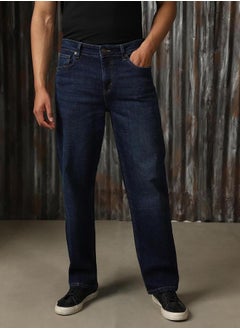 HIGH STAR High Rise Regular Fit Faded Jeans by Styli  - Image 5