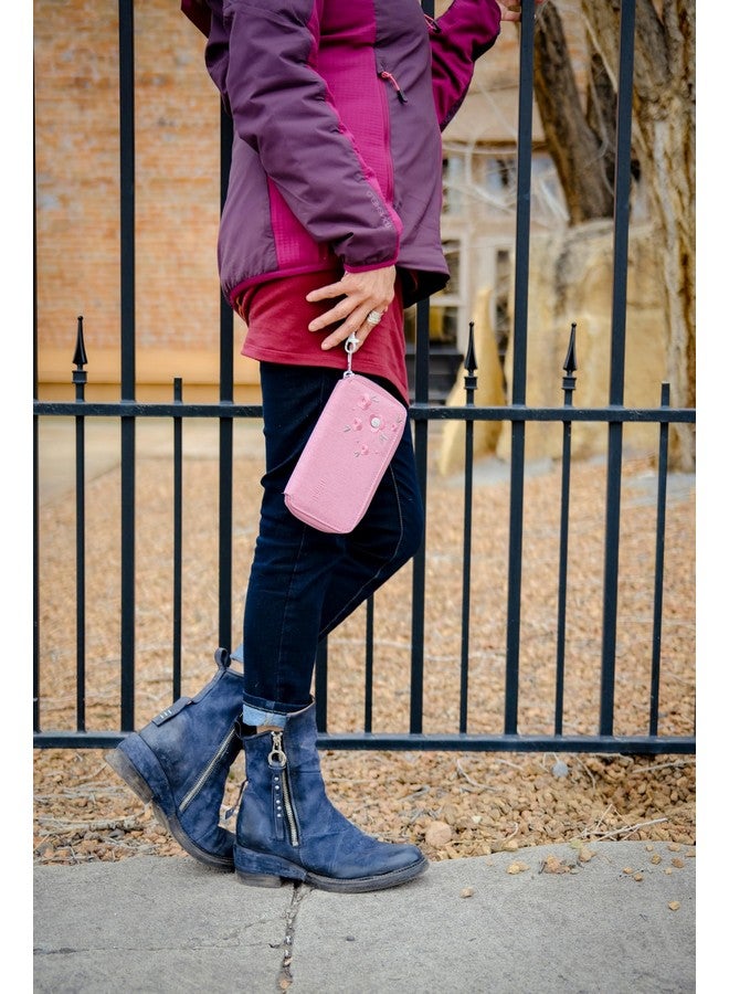 HAIKU Intrepid Small And Slim Women'S Wristlet Wallet Clutch Purse Zip Around Rfidblocking Credit Card Holder And Id Holder Cherry Blossom - Image 3