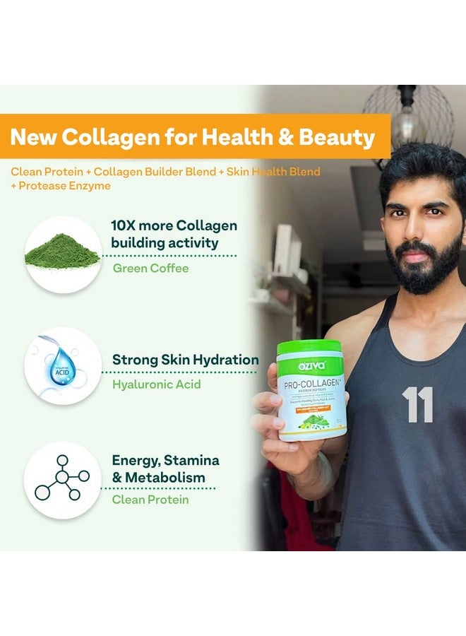 OZiva Pro Collagen Peptides Caramel, 250g (Type I & Type II) | Whey Protein & Collagen Builder Peptides for Healthy Skin & Hair Muscular & Joint Health | Powder for Women & Men, Caramel, Pack of 1 - Image 3