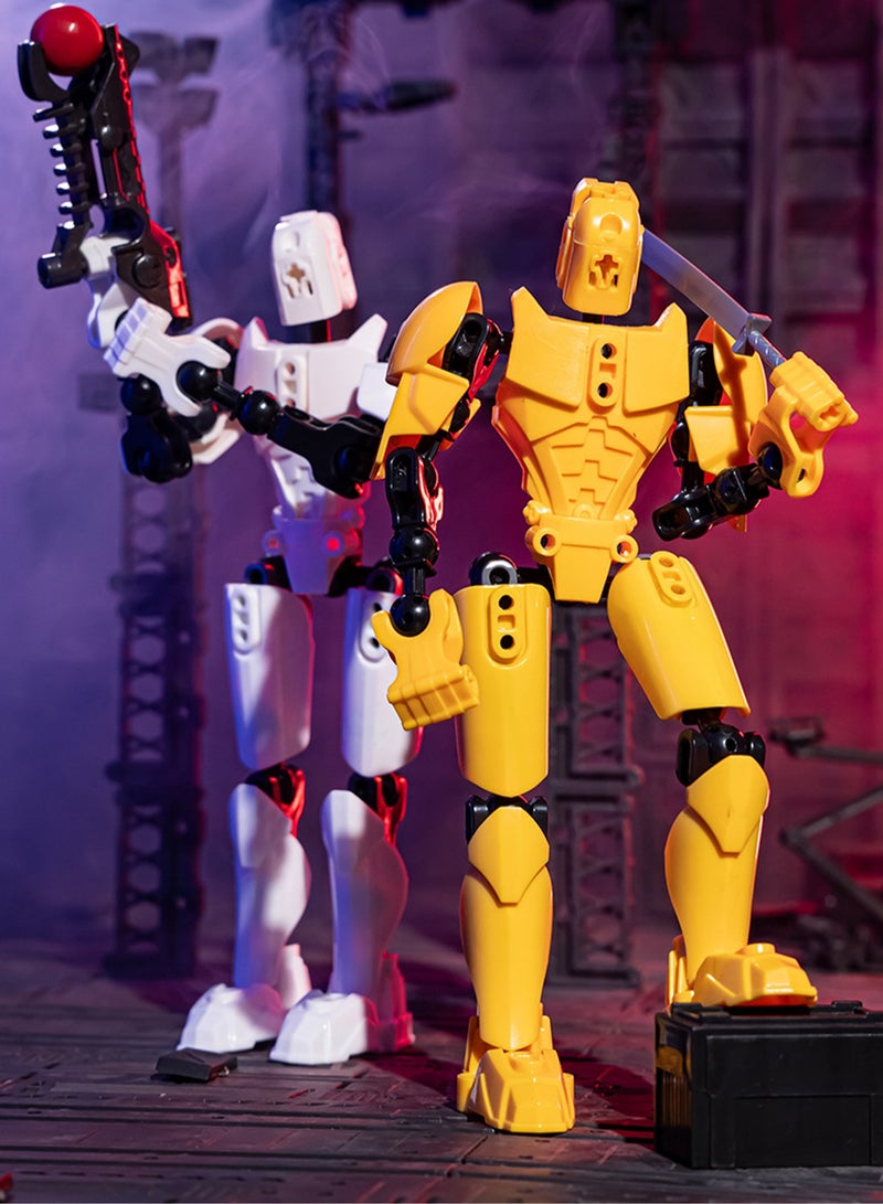 6-pack 3D Titan Multi-joint Movable Robot, Full Body Mechanical Assembly Action Figure Model Creative Gift Toy Collection  - Image 5