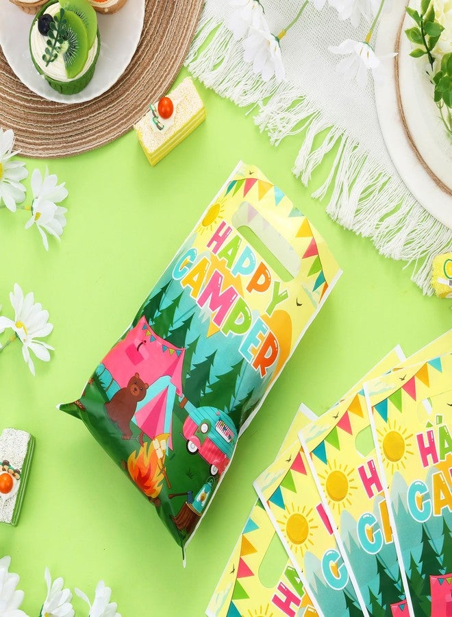 Serencatcher 50pcs Camping Party Favors Bags, Girls Camping Birthday Baby Shower Party Supplies Bags, One Happy Camper Gift Goodie Totes Bags for Camping Decorations - Image 2